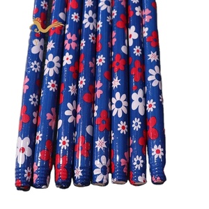 Mango de escoba de eucalipto ecológico con revestimiento floral de PVC colorido-Suministro directo de fábrica - Product Image 2