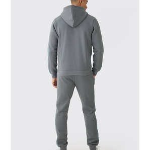 Conjunto Deportivo de Alta Calidad, Grueso, para Gimnasio, con Estampado Puff en el Logotipo Frontal, Transpirable, 100% Algodón, Color Sólido - Product Image 2