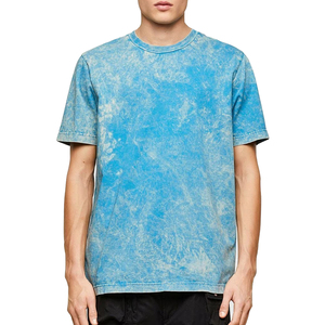 Custom Men's Heavyweight 100% Cotton Acid Wash Breathable O-Neck Short Sleeve Eco-Friendly Anti-Pilling Customizable T-Shirts <b>No</b> - Product Image 4