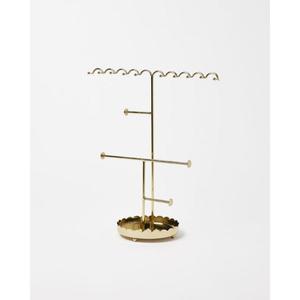 Modern Brass Jewelry Organizer Stand With Tray Geometric Design Decorative <b>Storage</b> Rack For Tabletop Display Cheap Price - Product Image 2