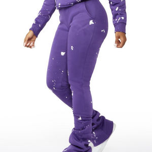 Pantalon évasé décontracté taille mi-haute en dentelle pour femme, idéal pour le bureau, le streetwear, les voyages et le quotidien - Product Image 2