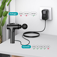 Alimentation 24V 2A, chargeur secteur DC 24V, adaptateur AC/DC pour bandes LED, jouets à roulettes, pistolets de massage avec 10 prises DC