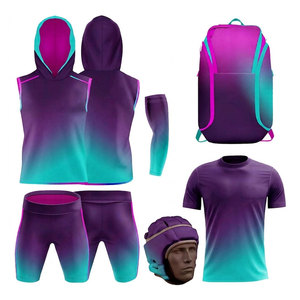 Uniforme de Fútbol Americano Juvenil Reversible Personalizado al por Mayor para Equipos 7 contra 7, Paquete de Oferta Especial 7v7 que Incluye Camisetas y Pantalones Cortos - Product Image 1
