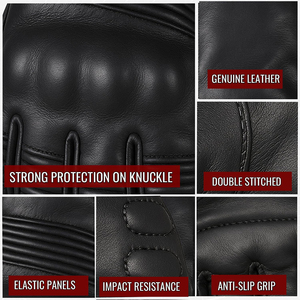Best Quality Goatskin Leather Motorbike <b>Gloves</b> Full Finger Touch Screen Hard <b>PVC</b> Knuckle Shell Motorcycle Riding <b>Gloves</b> Sports - Product Image 6