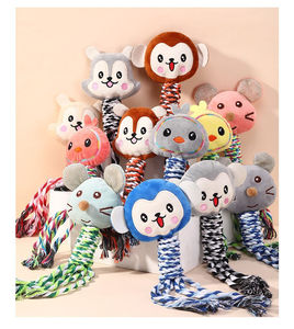 Jouet à mâcher pour chien en coton et peluche, motif animal de dessin animé mignon, haute qualité, résistant aux morsures, interactif - Product Image 1