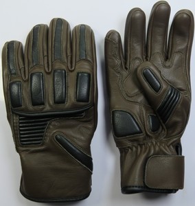 Gants de moto en cuir marron unisexes de haute qualité - Imperméables, respirants, compatibles écran tactile, doigts entiers, pour la conduite - Product Image 4