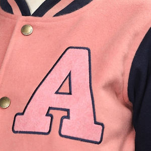 Custom Women's Varsity <b>Jacket</b> Chenille Embroidery High Quality <b>Leather</b> Sleeves <b>Long</b> Length Breathable Wool/Polyester - Product Image 3