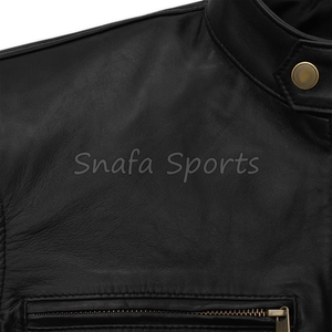 Chaqueta de Cuero de Moda para Mujer, Nueva, Moderna, de Manga Larga, con Cuello Alto y Diseño de Cintura Ajustada - Product Image 4