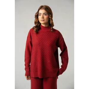 Women's <b>Red</b> <b>Wool</b> Computer Knitted Scarf Collar Sleeveless Solid Color Poncho Anti-Pilling Minimalist Autumn Casual Sweater - Product Image 1