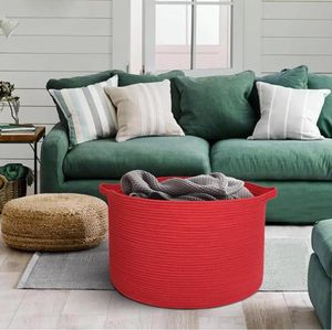 Premium Cotton Storage <b>Basket</b> for Clothes <b>Foldable</b> Laundry Organizer Bin Durable Fabric Storage for Home Closet - Product Image 3