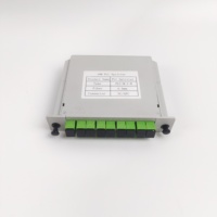 Prix usine 1x8 PLC Splitter Cassette Type SC/APC Fiber Optique Splitter Module pour ODF Distribution Box FTTH Network