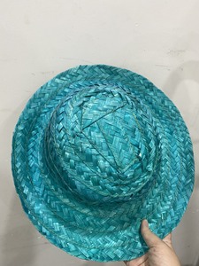 Customizable Natural Grass Sombrero <b>Straw</b> <b>Hat</b> Flat Wide Brim Striped Embroidery Unisex Adjustable Travel Party Wedding - Product Image 5