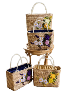 2024 Top vente femmes grande capacité Mini qualité sacs à main dame Style paille sac de plage et panier de plage exportés au Vietnam - Product Image 6