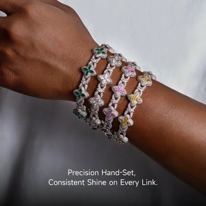 Bracelet chaîne en argent sterling 925 plaqué or de luxe, bijoux de créateur pour homme, élégant, scintillant, cadeau personnalisé, accessoire - Product Image 3