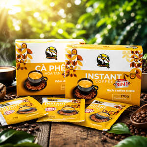 กาแฟสำเร็จรูป 3in1 รสชาติเข้มข้น หวานอร่อย บรรจุซอง เหมาะสำหรับใช้ที่บ้านและที่ทำงาน จากโรงงาน Aeroco เวียดนาม - Product Image 1