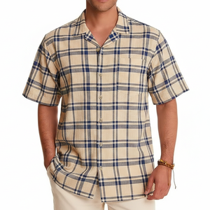 Chemises légères pour hommes OEM ODM à manches courtes, collection été, tissu respirant, vente chaude - Product Image 1
