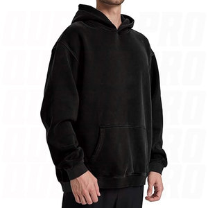 Heavyweight Oversized Hoodies for Men Couples Pullover Vintage Acid Wash Sweatshirt with Soft Warm Cotton Fleece Hoodies Screen - Product Image 2