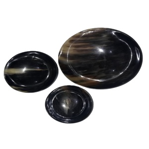 Horn 100%, plato desechable ecológico Natural, superventas, juego de vajilla decorativa de campo moderno para el hogar hecho a mano - Product Image 1