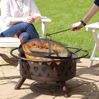 Barbecue moderne d'extérieur en acier avec foyer, grille, four à charbon de bois et à bois pour pizza, fournitures de jardin et de terrasse, portable, avec pique-foyer