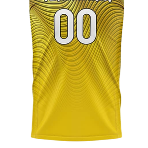 Maillot de football sans manches à capuche pour jeunes garçons 7v7, uniforme d'équipe personnalisé, impression sublimée à lignes ondulées, nom et numéro du joueur - Product Image 5
