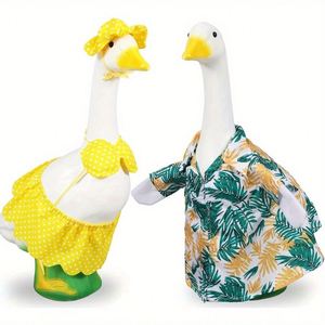 Outfit Goose Statue <b>Clothes</b> With Hat Skirt Bikini for Summer Yard Lawn Outdoor Decoration - Product Image 1