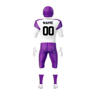 Uniforme de Fútbol Americano Personalizado al por Mayor, Conjunto de Jersey y Pantalones Sublimados para Equipo, Transpirables, que Absorben la Humedad, Resistentes, para Partidos - Product Image 2