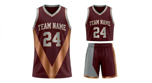 ชุดบาสเก็ตบอลแบบกำหนดเอง ผู้ผลิต OEM ชุดยูนิฟอร์มทีมพิมพ์ลายระเหิด โพลีเอสเตอร์ระบายอากาศได้ดี - Product Image 3