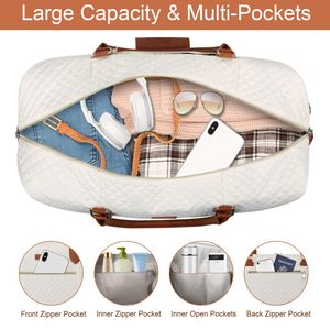 Sac de voyage en cuir de vachette, style personnalisé, sac de voyage en toile - Product Image 5