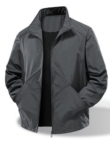 <b>Men's</b> Lightweight Windbreaker Jacket Casual Stand Collar Spring Autumn Outdoor Sportswear <b>Waterproof</b> Functional <b>Coat</b> - Product Image 1