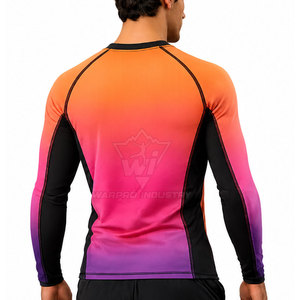 Haut de compression léger à manches longues pour homme, anti-UV, avec tissu extensible et anti-humidité - Product Image 5