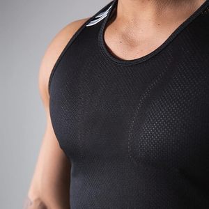 Débardeur de sport professionnel pour hommes, respirant, à séchage rapide, en tissu performant, sans manches, pour fitness, musculation, entraînement - Product Image 5