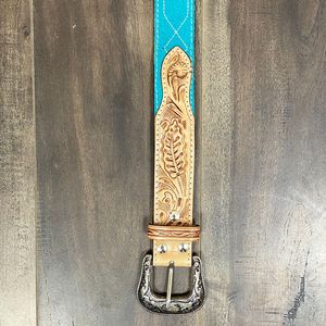 Nouveauté Ceintures unisexes en cuir de daim usiné à la main de qualité supérieure avec boucle réglable en alliage 100% en cuir véritable - Product Image 6