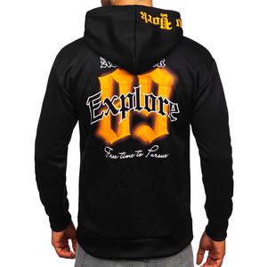 Sudadera con capucha para hombre azul marino de nuevo estilo del fabricante 500g grueso 100% algodón pulóver logotipo personalizado peso pesado de alta calidad - Product Image 4