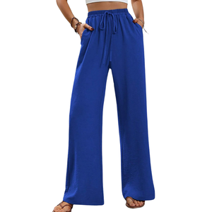 Pantalones Casuales de Pierna Ancha para Mujer, Elegantes, Transpirables, de Tela Suave, de Cintura Alta, para el Trabajo, Viajes, Compras y Uso Diario - Product Image 4