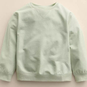 Listo para Enviar: Tops de Invierno para Bebés, Color Sólido, 100% Algodón Tejido, Manga Larga, Ropa Casual para Niños - Product Image 1