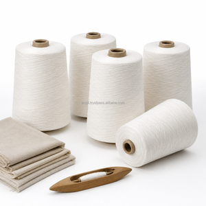 Hilo de Algodón 100% Hilado en Anillo, Textil Crudo Blanco para Tejer y Bordar, Precio de India - Product Image 1