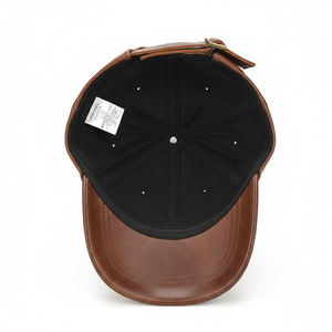 Casquette de baseball en daim marron personnalisée, casquette de sport en daim de qualité supérieure avec design à 6 panneaux, casquette ajustable de style papa - Product Image 6