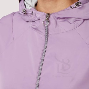 Hot Selling Windproof <b>Zip</b>-<b>Up</b> Lightweight Breathable High Quality Fabric Fashionable Winter Dyed <b>Women's</b> Windbreaker <b>Jacket</b> - Product Image 5