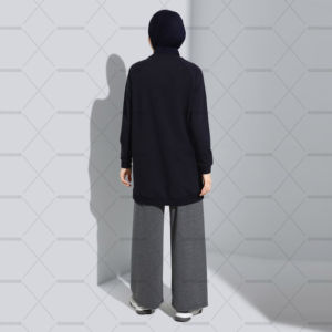 Conjunto de 2 Piezas de Alta Calidad para Mujer, Sudadera con Capucha Plateada, Tejido de Punto, Bordado, Botones, Cierre Frontal Plano, Estilo Casual - Product Image 6