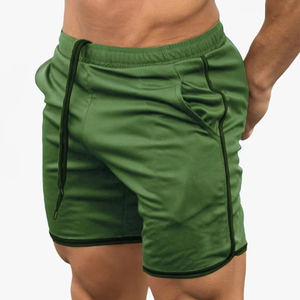 Shorts de sport pour hommes, entrejambe 5 pouces, couleur unie, logo personnalisé, coupe oversize, séchage rapide - Product Image 3