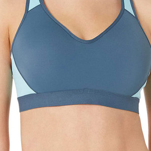 Turquoise Racerback Sports Bra With Scoop Neck Medium Support Breathable Seamless Fit For Women - Product Image 5
