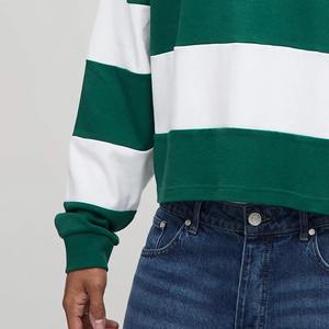 Polo de rugby à manches longues pour homme de haute qualité, rayures cousues, logo brodé personnalisé, polo de rugby à manches longues - Product Image 2