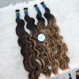 Extensiones de Cabello Rizado Liso a Granel – 100% Cabello Humano, Suave y Sin Enredos, Negro Natural, Doble Trama, Precio de Fábrica - Product Image 2