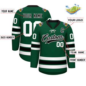 Jersey de Hockey sobre Hielo Elite, Ropa Deportiva Personalizada para Equipos, Impresa, 100% Poliéster, Absorbe la Humedad, Alto Rendimiento, OEM, ODM, Venta al Por Mayor de Fábrica - Product Image 4