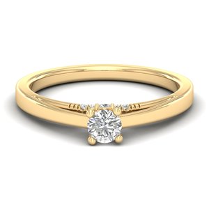 REYES Ready to Ship VVS1 0.35CT Round Cut Moissanite Engagement <b>Rings</b> For Women 925 Sterling Silver Wedding Original Jewelry - Product Image 1