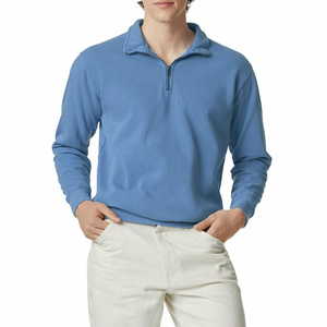 Sweat-shirt décontracté pour homme avec fermeture éclair quart de tour, respirant, design élégant à demi-zip, tissu doux et confortable, idéal pour les vêtements de sport - Product Image 4