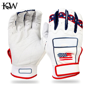 Custom Premium Leather Baseball Batting Gloves For Youth Players Professional Soft Leather Palm Enhanced <b>Control</b> - Product Image 1