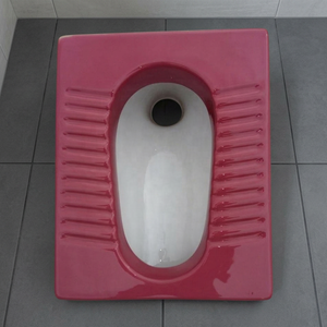 Magenta White Double Color <b>Ceramic</b> Orissa Squatting <b>Pan</b> Toilet 20 Inch Indian Export Quality Designer Bathroom WC - Product Image 6