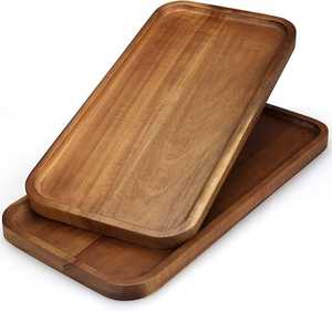 Plateaux en bois naturel personnalisables en gros, en acacia et mangue, avec dessus en onyx poli, pour applications décoratives extérieures - Product Image 3