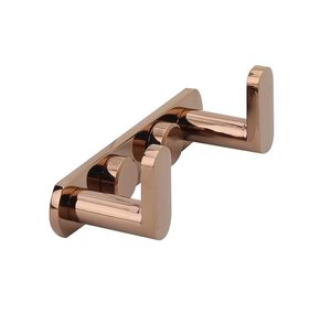 Gold Finish Brass Double Wall Hook Rack Decorative Bathroom Towel Hook - Product Image 2